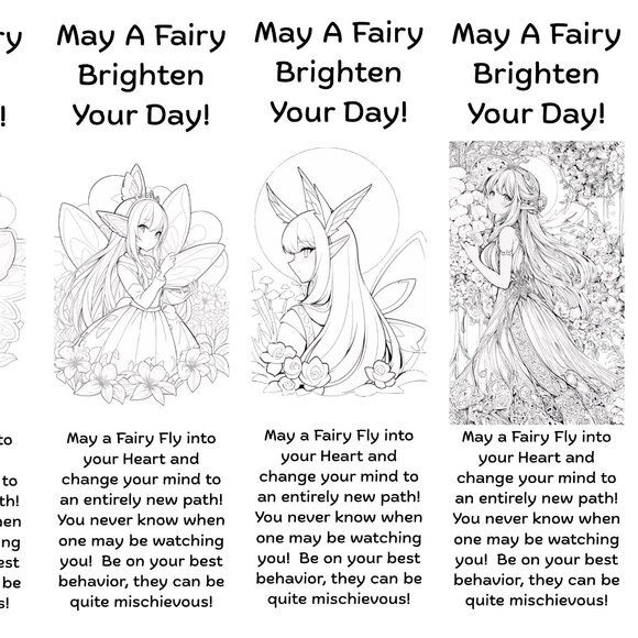Color Your Own Fairy Bookmarks, 5 qty! - Picture 9 of 16